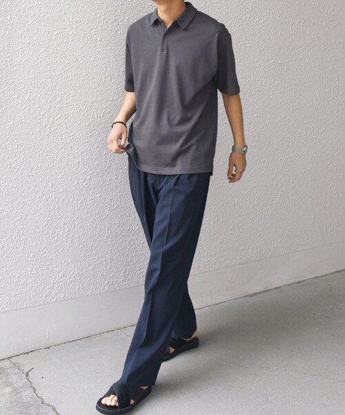 SHIPS any(シップス エニィ)の「【WEB限定】SHIPS any:〈接触冷感〉COOL TOUCH スムース リラックス ポロシャツ◆(ポロシャツ・メンズ・ホワイト/ダークグレー/ベージュ/ブラック・MEDIUM/LARGE/X-LARGE)」の11枚目の写真