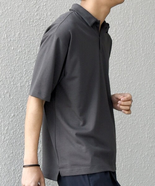 SHIPS any(シップス エニィ)の「【WEB限定】SHIPS any:〈接触冷感〉COOL TOUCH スムース リラックス ポロシャツ◆(ポロシャツ・メンズ・ホワイト/ダークグレー/ベージュ/ブラック・MEDIUM/LARGE/X-LARGE)」の14枚目の写真