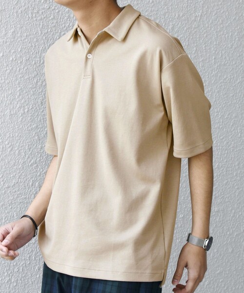 SHIPS any(シップス エニィ)の「【WEB限定】SHIPS any:〈接触冷感〉COOL TOUCH スムース リラックス ポロシャツ◇(ポロシャツ・メンズ・ホワイト/ダークグレー/ベージュ/ブラック・MEDIUM/LARGE/X-LARGE)」の20枚目の写真