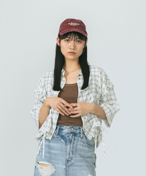ROSE BUD(ローズバッド)の「CROPPED SHIRT(シャツ/ブラウス・レディース・ブルー/ホワイト・ONE SIZE)」の14枚目の写真