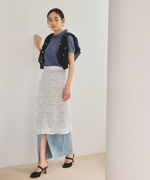 IENA（イエナ）の「LACOSTE/ラコステ 別注 POLO SHIRTS ポロシャツ（ポロシャツ・レディース・オートミール/コバルトブルー/オレンジ系その他・34/36）」の6枚目の写真