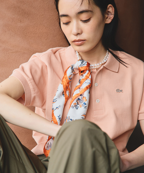 IENA ラコステ別注ポロシャツ　完売34ナチュラル IENA LACOSTE 別注 ポロシャツ ナチュラル 34 IENA ラコステ別注