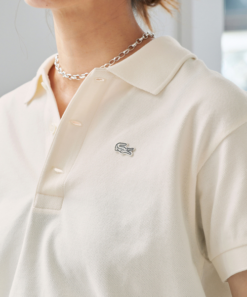 IENA ラコステ別注ポロシャツ　完売34ナチュラル セール】LACOSTE/ラコステ 別注 POLO SHIRTS ポロシャツ（ポロシャツ