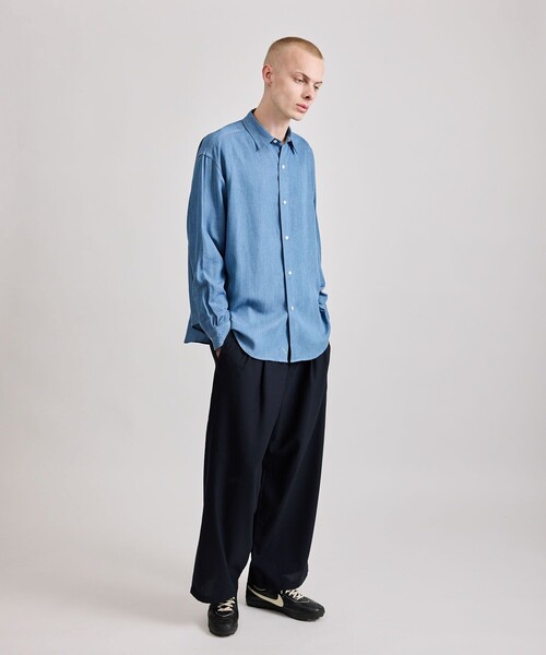 Saturdays NYC(サタデーズ ニューヨークシティ )の「Jordy Two Pleat Pant(スラックス・メンズ・ネイビー/ライトグレー・L/M/S/XL/X-SMALL)」の7枚目の写真