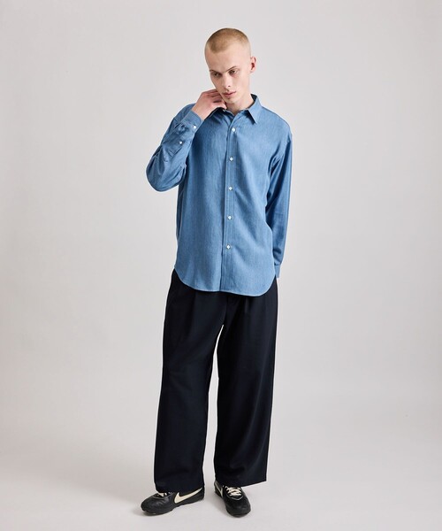 Saturdays NYC(サタデーズ ニューヨークシティ )の「Jordy Two Pleat Pant(スラックス・メンズ・ネイビー/ライトグレー・L/M/S/XL/X-SMALL)」の6枚目の写真