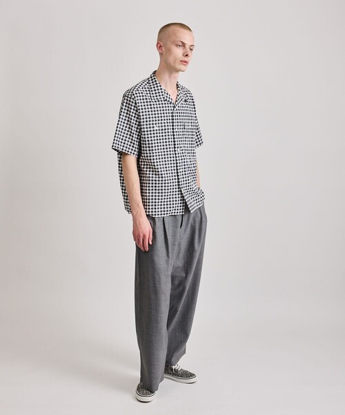Saturdays NYC(サタデーズ ニューヨークシティ )の「Jordy Two Pleat Pant(スラックス・メンズ・ネイビー/ライトグレー・L/M/S/XL/X-SMALL)」の4枚目の写真