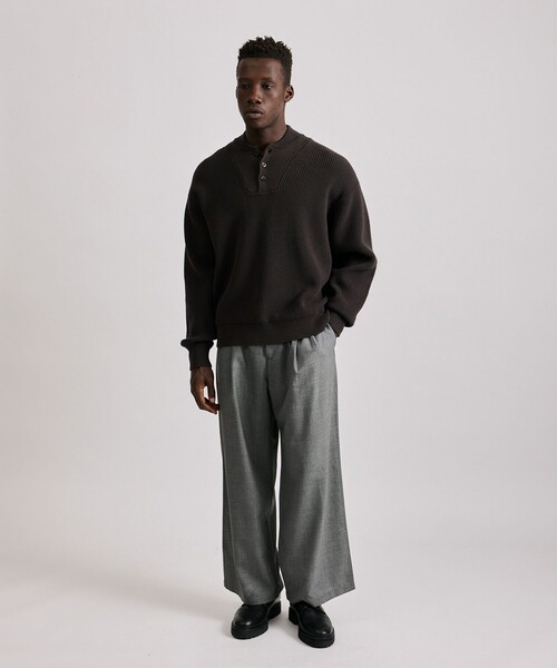 Saturdays NYC(サタデーズ ニューヨークシティ )の「Jordy Two Pleat Pant(スラックス・メンズ・ネイビー/ライトグレー・L/M/S/XL/X-SMALL)」の3枚目の写真