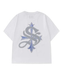 SUPPLIER/サプライヤー 2-Tone Rhinestone Cross Tee Tシャツ ユニセックス
