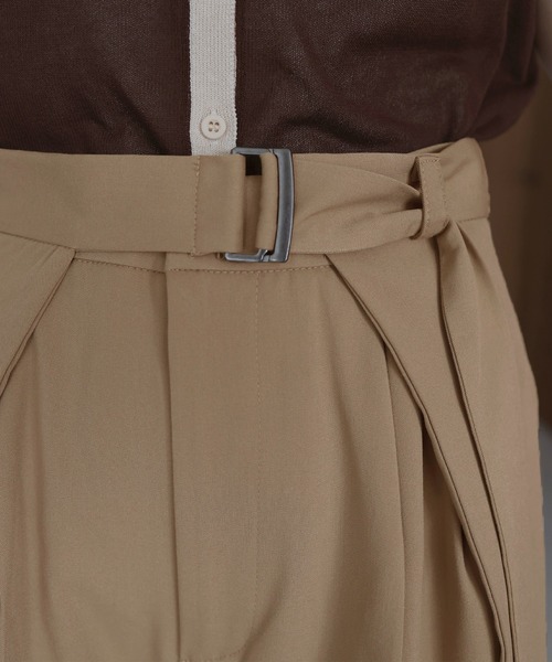 hellam（へラム）の「サイドラップパンツ（スラックス・レディース・ブラック/グレイッシュベージュ/ブラウン/チャコール・FREE）」の8枚目の写真