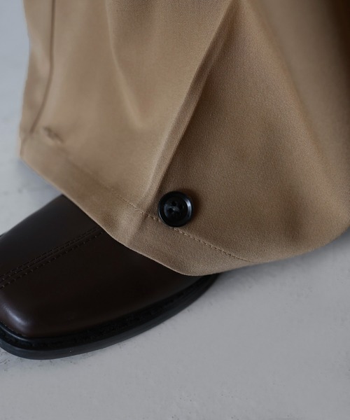 hellam（へラム）の「サイドラップパンツ（スラックス・レディース・ブラック/グレイッシュベージュ/ブラウン/チャコール・FREE）」の7枚目の写真