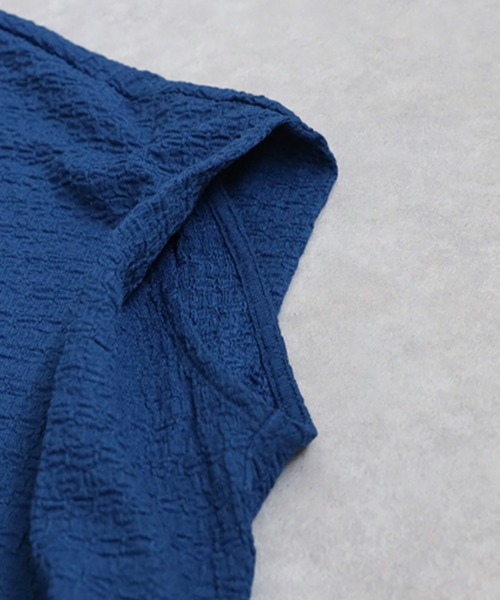 antiqua（アンティカ）の「ジャガードシャツワンピース（シャツワンピース・レディース・ブルー/ブラック・ONESIZE）」の15枚目の写真