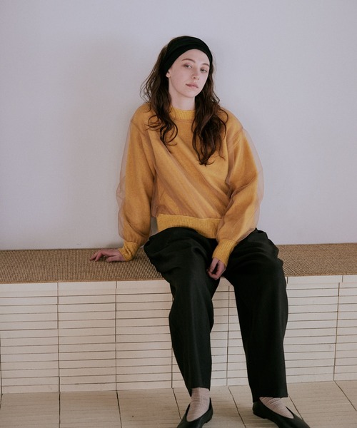 WHYTO.(ホワイト)の「「WHYTO. / ホワイト」タックデザイントラウザー(その他パンツ・レディース・チェック/ネイビー/ブラック・36/38)」の7枚目の写真