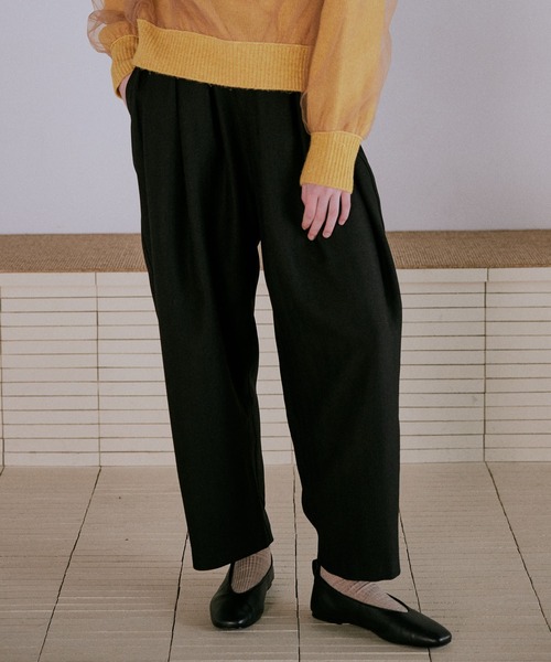 WHYTO.(ホワイト)の「「WHYTO. / ホワイト」タックデザイントラウザー(その他パンツ・レディース・チェック/ネイビー/ブラック・36/38)」の8枚目の写真