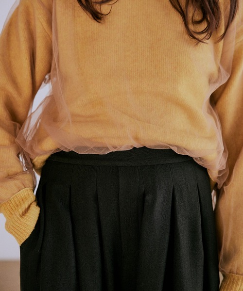 WHYTO.(ホワイト)の「「WHYTO. / ホワイト」タックデザイントラウザー(その他パンツ・レディース・チェック/ネイビー/ブラック・36/38)」の10枚目の写真