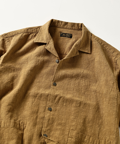 JOURNAL STANDARD HOMESTEAD 21aw フリーサイズ セール】J.S.Homestead / エンボス リラックス 開襟 半袖 シャツ