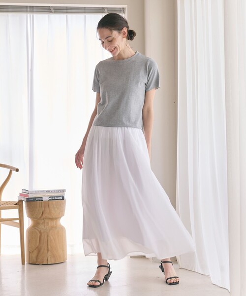 BEAUTY&YOUTH UNITED ARROWS（ビューティーアンドユースユナイテッドアローズ）の「ラメ ショートスリーブ Tシャツ（Tシャツ/カットソー・レディース・ベージュ/モカ/グレー系・FREE）」の21枚目の写真