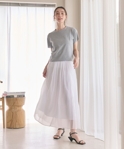 BEAUTY&YOUTH UNITED ARROWS（ビューティーアンドユースユナイテッドアローズ）の「ラメ ショートスリーブ Tシャツ（Tシャツ/カットソー・レディース・ベージュ/モカ/グレー系・FREE）」の20枚目の写真