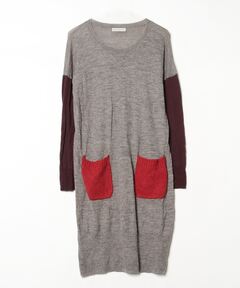 セール】LITTLE FUNNY FACE KNIT DRESS（ワンピース）｜Ameri（アメリ