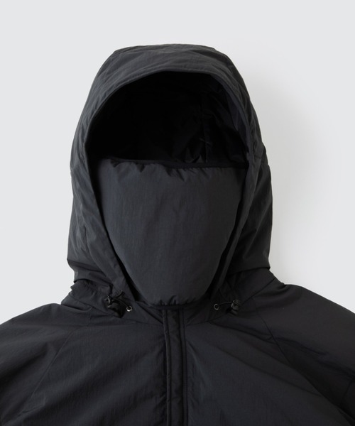 TRANSPORT トランスポート 7P ロゴ ナイロンアノラックパーカー 黒L TRANSPORT トランスポート 7P ロゴ ナイロンアノラックパーカー
