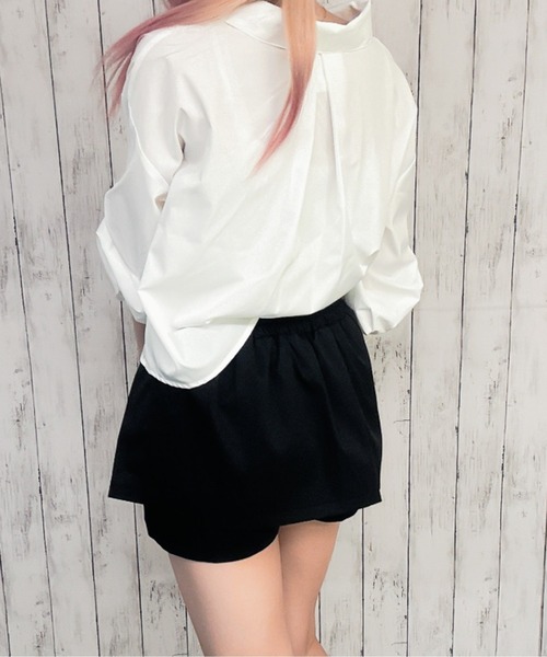 GORGE(ゴージ)の「《プリーツ×裏地付き》レディース ミニショートパンツ スカパン 体型カバー 春夏秋(その他パンツ・レディース・ブラック/チャコール・F)」の5枚目の写真