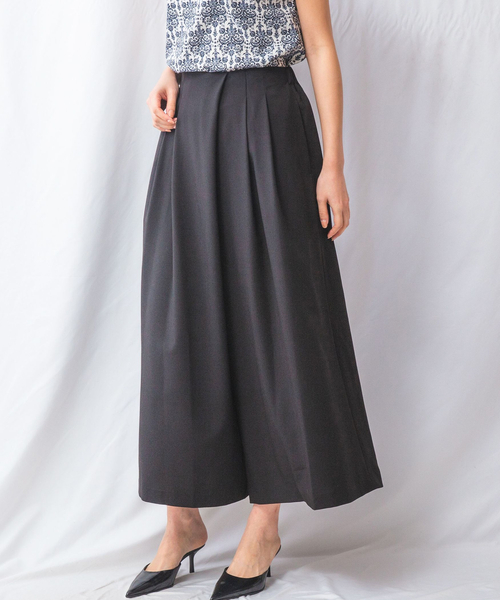 NARACAMICIE（ナラカミーチェ）の「【NARACAMICIE】【セットアップ対応】麻調合繊ワイドパンツ（その他パンツ・レディース・ブラウン/ブラック・XL/M）」の2枚目の写真