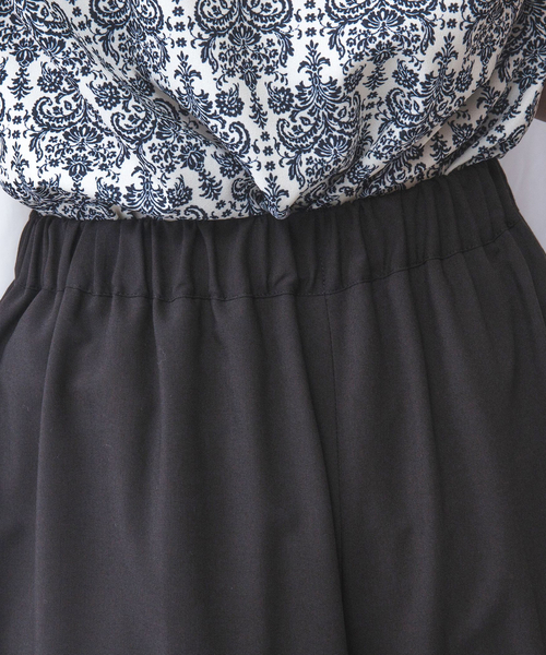 NARACAMICIE（ナラカミーチェ）の「【NARACAMICIE】【セットアップ対応】麻調合繊ワイドパンツ（その他パンツ・レディース・ブラウン/ブラック・XL/M）」の4枚目の写真