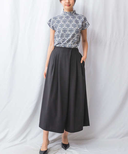 セール】【NARACAMICIE】【セットアップ対応】麻調合繊ワイドパンツ