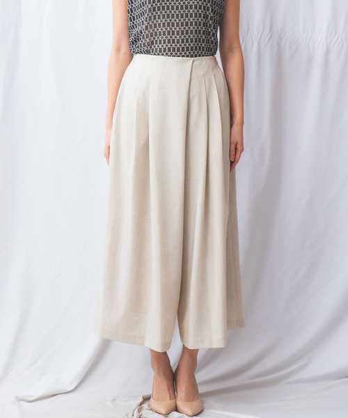 NARACAMICIE（ナラカミーチェ）の「【NARACAMICIE】【セットアップ対応】麻調合繊ワイドパンツ（その他パンツ・レディース・ブラウン/ブラック・XL/M）」の8枚目の写真