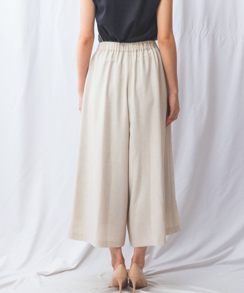 NARACAMICIE（ナラカミーチェ）の「【NARACAMICIE】【セットアップ対応】麻調合繊ワイドパンツ（その他パンツ・レディース・ブラウン/ブラック・XL/M）」の10枚目の写真