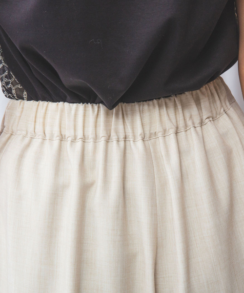 NARACAMICIE（ナラカミーチェ）の「【NARACAMICIE】【セットアップ対応】麻調合繊ワイドパンツ（その他パンツ・レディース・ブラウン/ブラック・XL/M）」の13枚目の写真