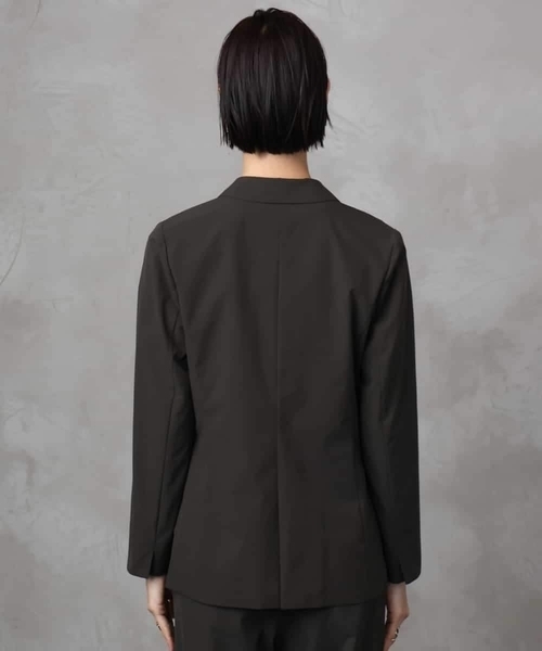 MICHEL KLEIN（ミッシェル・クラン）の「[機能性素材]ストレッチテーラードジャケット(セットアップ対応/裏地なし)（テーラードジャケット・レディース・チャコールグレー/ライトグレー・40/38）」の11枚目の写真