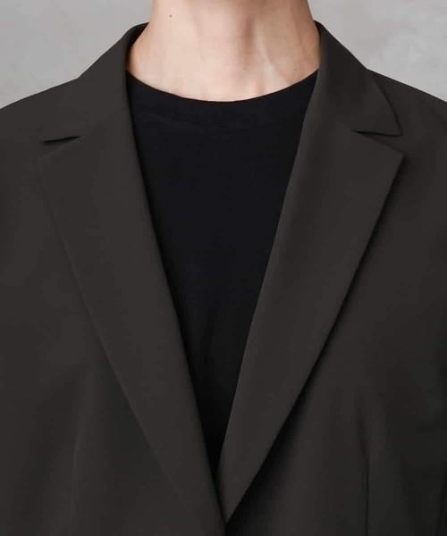 MICHEL KLEIN（ミッシェル・クラン）の「[機能性素材]ストレッチテーラードジャケット(セットアップ対応/裏地なし)（テーラードジャケット・レディース・チャコールグレー/ライトグレー・40/38）」の16枚目の写真