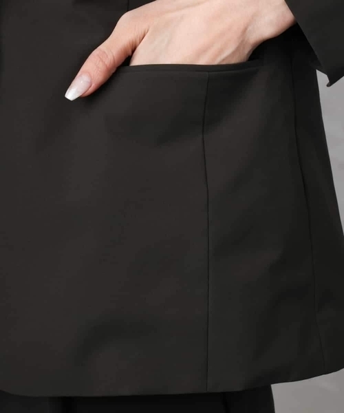 MICHEL KLEIN（ミッシェル・クラン）の「[機能性素材]ストレッチテーラードジャケット(セットアップ対応/裏地なし)（テーラードジャケット・レディース・チャコールグレー/ライトグレー・40/38）」の15枚目の写真