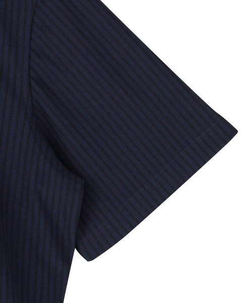 TOKYO SHIRTS（トウキョウシャツ）の「形態安定ノーアイロン スキッパー 半袖ストレッチビジネスワイシャツ（ビジネスシャツ・レディース・ネイビー・S/M/L/LL/XL）」の4枚目の写真