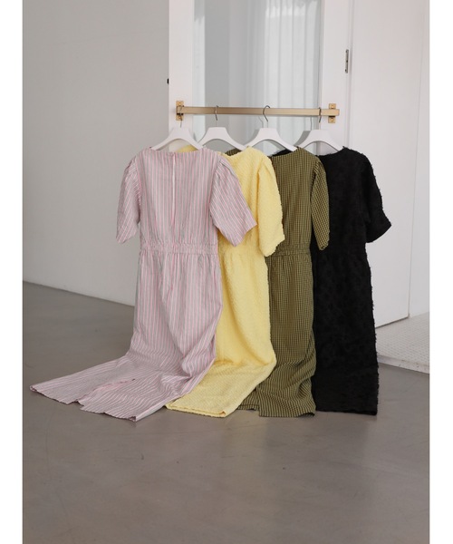Katrin TOKYO（カトリーントーキョー）の「v-neck maxi onepiece（ワンピース・レディース・ブラック/レモンイエロー/ストライプ/チェック・XS/S/M/S-Short）」の14枚目の写真