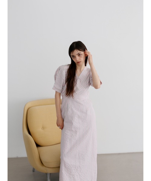 ワンピース v-neck maxi onepiece(stripe) セール】v-neck maxi onepiece（ワンピース）｜Katrin TOKYO