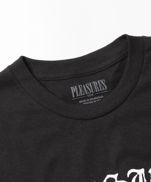 PLEASURES/プレジャーズ OLD E LOGO T-SHIRT フロントロゴ