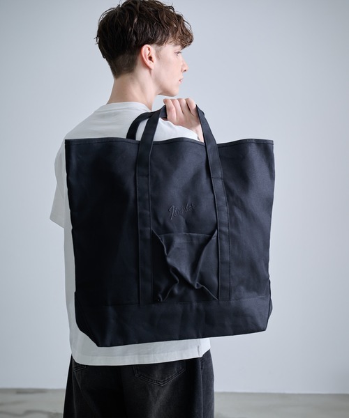 NUMBER (N)INE（ナンバーナイン）の「【NUMBER(N)INE/ナンバーナイン】CANVAS TOTE/キャンバストートバッグ（トートバッグ・メンズ・ホワイト/ブラック系その他/ブラック・FREE）」の3枚目の写真