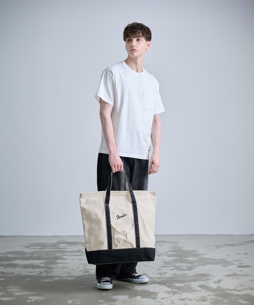 NUMBER (N)INE（ナンバーナイン）の「【NUMBER(N)INE/ナンバーナイン】CANVAS TOTE/キャンバストートバッグ（トートバッグ・メンズ・ホワイト/ブラック系その他/ブラック・FREE）」の5枚目の写真