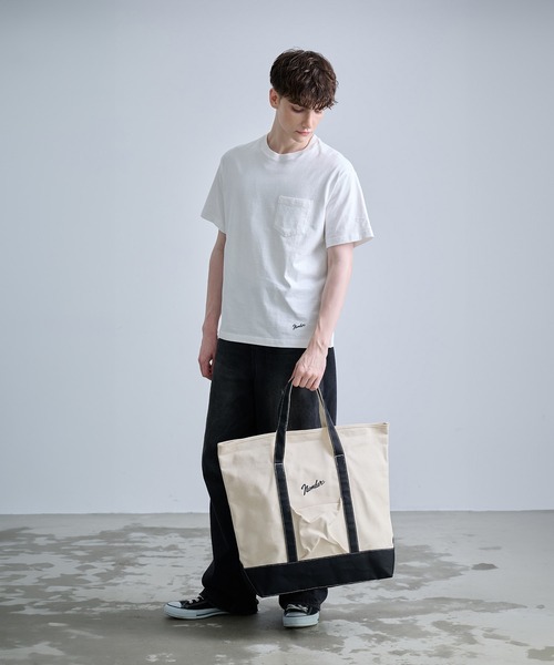 NUMBER (N)INE（ナンバーナイン）の「【NUMBER(N)INE/ナンバーナイン】CANVAS TOTE/キャンバストートバッグ（トートバッグ・メンズ・ホワイト/ブラック系その他/ブラック・FREE）」の6枚目の写真