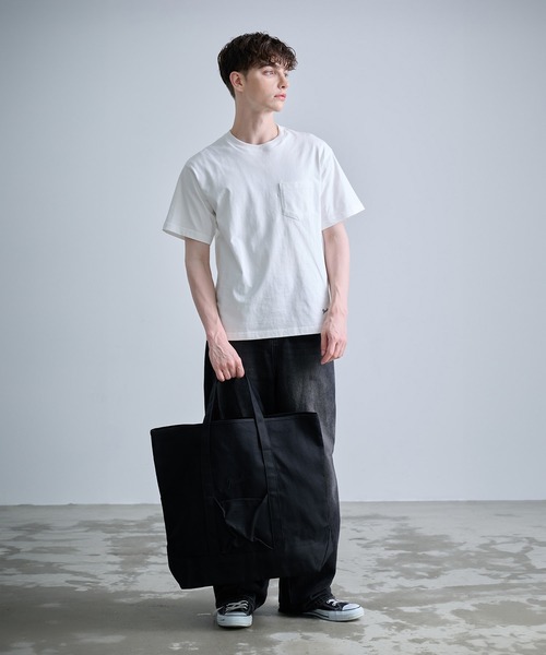 NUMBER (N)INE（ナンバーナイン）の「【NUMBER(N)INE/ナンバーナイン】CANVAS TOTE/キャンバストートバッグ（トートバッグ・メンズ・ホワイト/ブラック系その他/ブラック・FREE）」の15枚目の写真