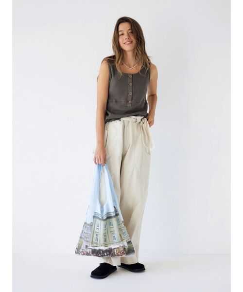 Ungrid（アングリッド）の「ヘンリーネックデザインタンクトップ（タンクトップ・レディース・アイボリー/チャコールグレー・FREE）」の10枚目の写真