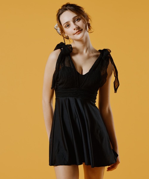 セール】【WEB限定】Aラインワンピース2点セット（水着）｜San