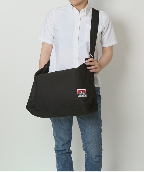 BEN DAVIS（ベンデイビス）の「BEN DAVIS ベンデイビス BIG CANVAS SHOULDER（ショルダーバッグ・メンズ・キャメル/ブラック/カーキ/ナチュラル・FREE）」の6枚目の写真