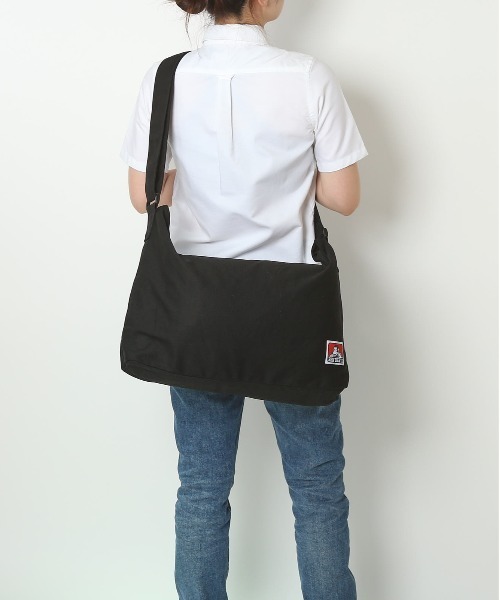 BEN DAVIS（ベンデイビス）の「BEN DAVIS ベンデイビス BIG CANVAS SHOULDER（ショルダーバッグ・メンズ・キャメル/ブラック/カーキ/ナチュラル・FREE）」の8枚目の写真