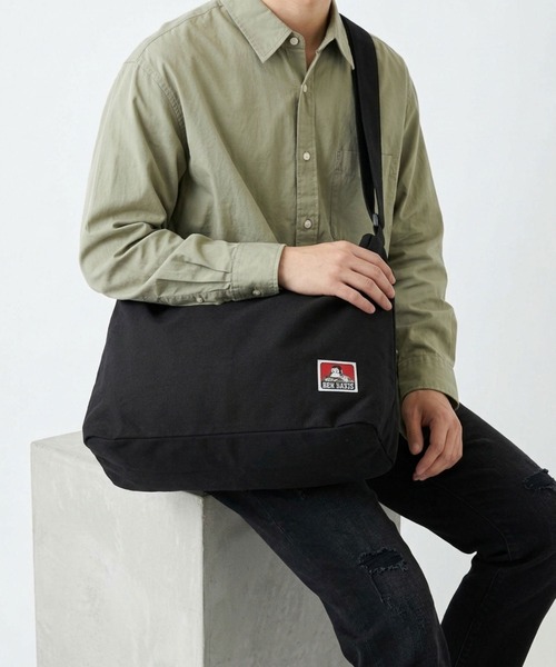 BEN DAVIS（ベンデイビス）の「BEN DAVIS ベンデイビス BIG CANVAS SHOULDER（ショルダーバッグ・メンズ・キャメル/ブラック/カーキ/ナチュラル・FREE）」の15枚目の写真