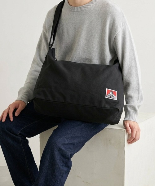 BEN DAVIS（ベンデイビス）の「BEN DAVIS ベンデイビス BIG CANVAS SHOULDER（ショルダーバッグ・メンズ・キャメル/ブラック/カーキ/ナチュラル・FREE）」の16枚目の写真