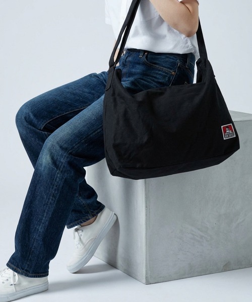 BEN DAVIS（ベンデイビス）の「BEN DAVIS ベンデイビス BIG CANVAS SHOULDER（ショルダーバッグ・メンズ・キャメル/ブラック/カーキ/ナチュラル・FREE）」の18枚目の写真