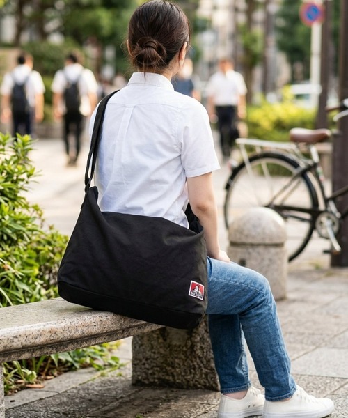BEN DAVIS（ベンデイビス）の「BEN DAVIS ベンデイビス BIG CANVAS SHOULDER（ショルダーバッグ・メンズ・キャメル/ブラック/カーキ/ナチュラル・FREE）」の19枚目の写真