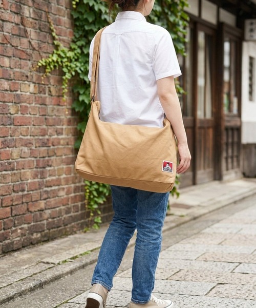 BEN DAVIS（ベンデイビス）の「BEN DAVIS ベンデイビス BIG CANVAS SHOULDER（ショルダーバッグ・メンズ・キャメル/ブラック/カーキ/ナチュラル・FREE）」の21枚目の写真